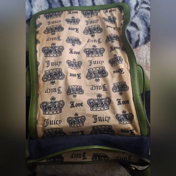 Juicy Couture Green and Navy Shoulder Bag - Picture 6 of 10